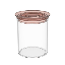 Wide Neck Großhandel New Pure Glass Jar mit Silikondeckel